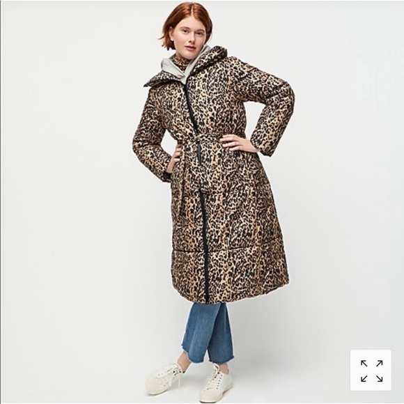j crew leopard coat